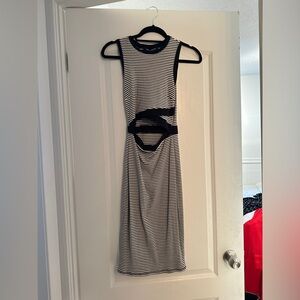 ONE CLOTHING STRIPED MIDI DRESS